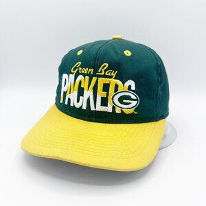 Vintage Green Bay Packers Hat Embroidered Snapback One Size #1 Apparel NFL